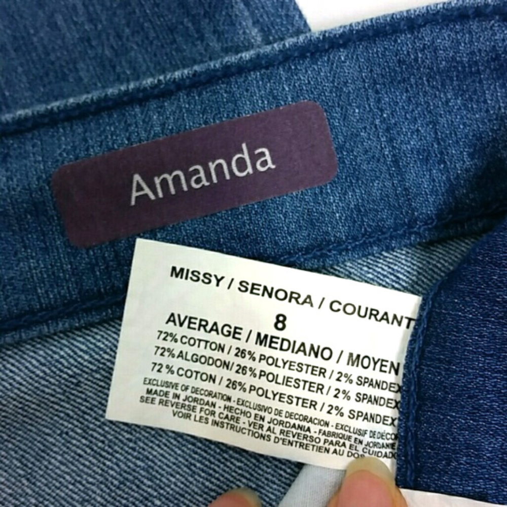 Gloria Vanderbilt Jeans High Waisted Blue Amanda - Picture 6 of 8